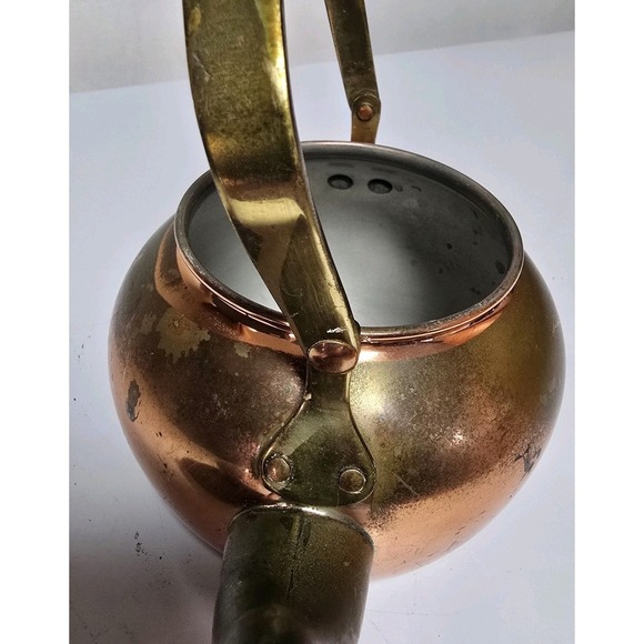 Vintage Tagus Portugal No. R.50 Solid Copper Goose Neck Tea Pot Kettle 32 oz. - Picture 8 of 11